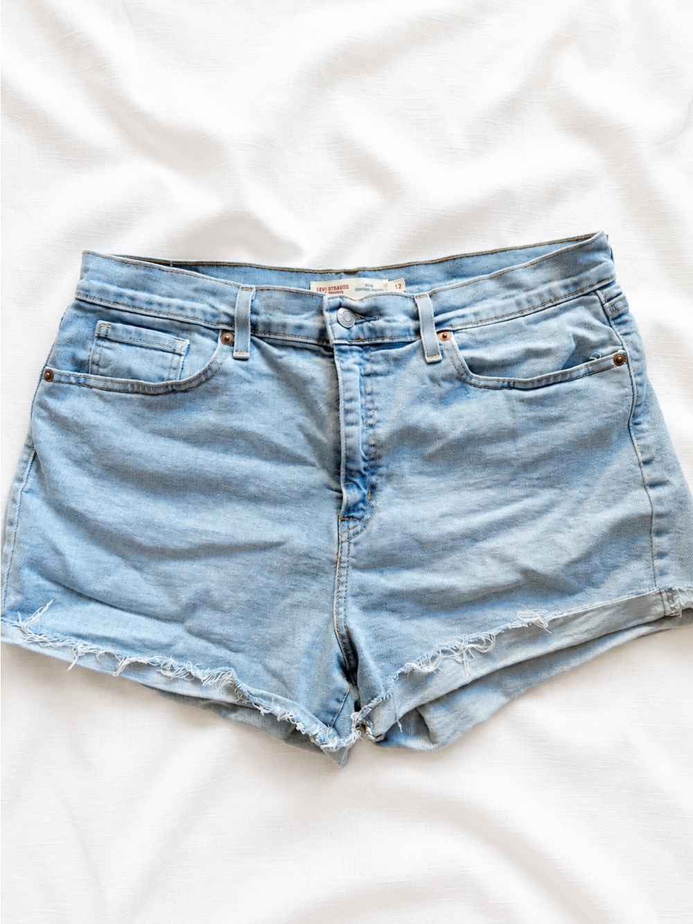 Levi Strauss Signature Vintage Original High Rise Denim Shorts Size 12